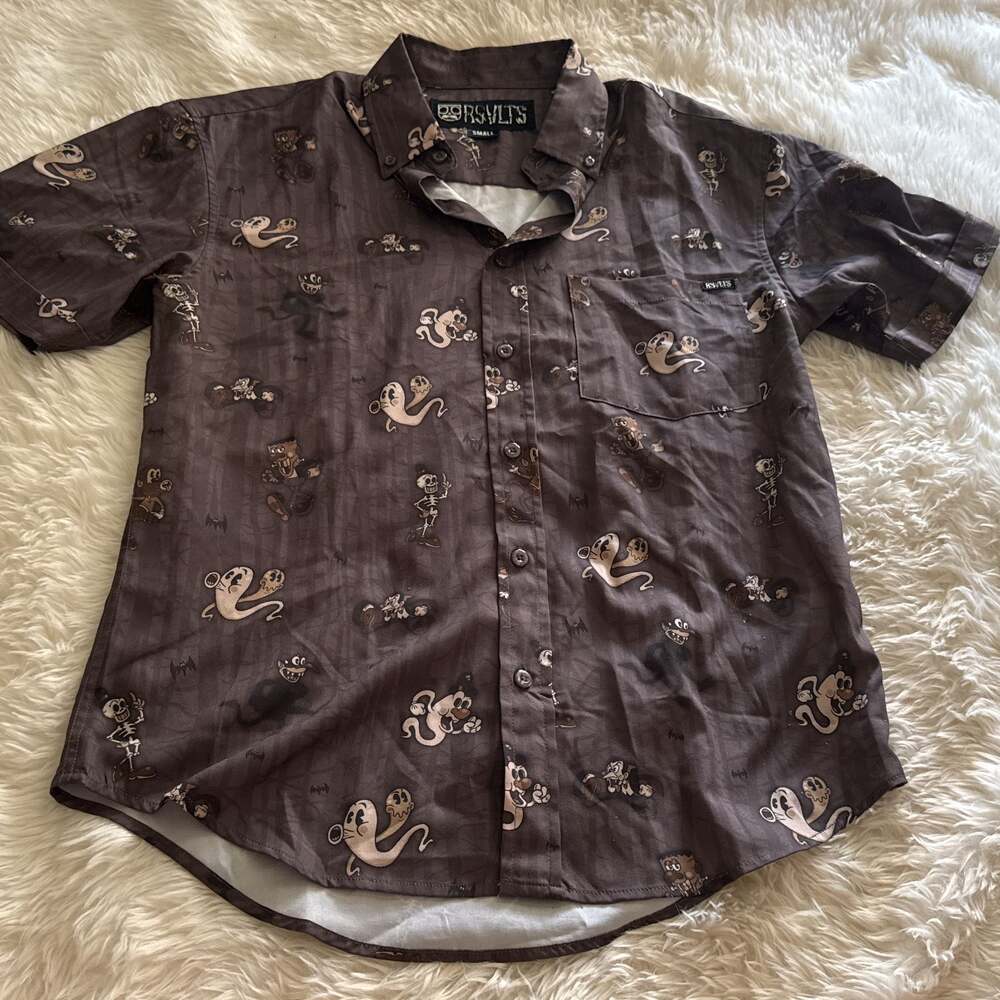 RSVLTS SPOOKY‎ SOIREE HALLOWEEN SHIRT KUNU VAMPIRE MENS SMALL